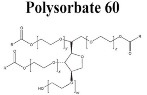 Chemical Structural Formula of Polysorbate 60