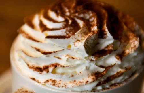 Whipping cream for cappuccinos