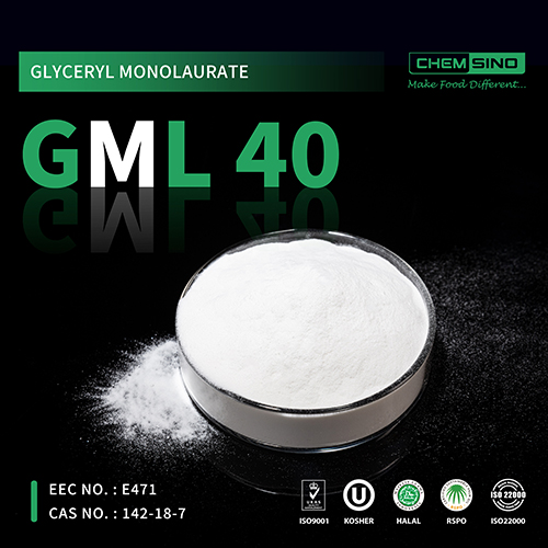 Glyceryl Monolaurate 40  E471 Emulsifier  in Food